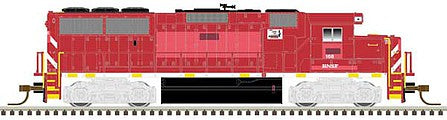 Atlas Model Railroad 40004913 N Scale EMD GP60 - Standard DC - Master(TM) Silver -- BNSF Railway 168 (Ex-Vermont, red, white)