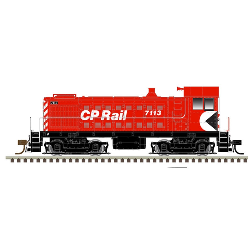 Atlas Model Railroad 40004999 N Scale Alco S4 - Standard DC - Master(R) Silver -- Canadian Pacific 7113 (red, black, white)