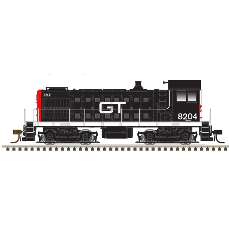 Atlas Model Railroad 40005001 N Scale Alco S4 - Standard DC - Master(R) Silver -- Grand Trunk Western 8200 (black, red)