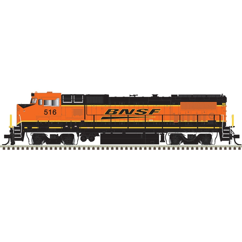 Atlas Model Railroad 40005153 N Scale GE Dash 8-40BW with Deck Ditch Lights - Standard DC - Master(R) -- BNSF 529 (orange, black, Wedge Logo)