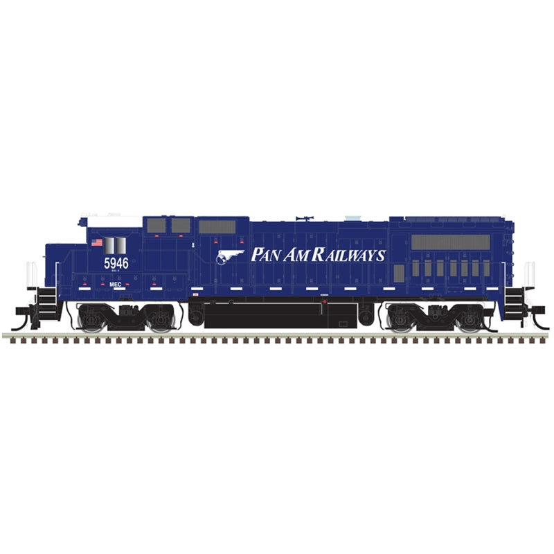 Atlas Model Railroad 40005168 N Scale GE Dash 8-40B with Deck Ditch Lights - LokSound and DCC - Master(R) Gold -- Pan Am MEC 5946 (blue, white)