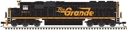 Atlas Model Railroad 40005189 N Scale EMD SD50 - Standard DC - Master Silver(TM) -- Denver & Rio Grande Western 5504 (black, orange)