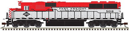 Atlas Model Railroad 40005201 N Scale EMD SD50 with Ditch Lights - Standard DC - Master Silver(TM) -- Reading & Northern 5018 (red, white, black)