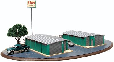 Atlas Model Railroad 4001016 N Scale Self-Storage Unit 2-Pack - Kit (Laser-Cut Wood) -- Each: 1-7/8 x 2-7/8 x 3/4" 4.3 x 6.8 x 1.9cm