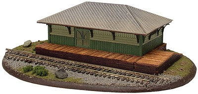 Atlas Model Railroad 4001050 HO Scale Freight Station -- Laser-Cut Wood Kit - 7-1/2 x 4-1/2 x 2-3/4" 19.1 x 11.4 x 7cm