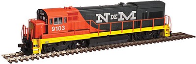 Atlas Model Railroad 40012000 N Scale GE U23B Low Hood - Standard DC -- Nacionales de Mexico #9103 (green, orange, yellow)