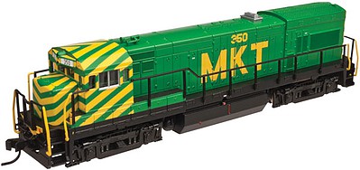 Atlas Model Railroad 40012017 N Scale GE U23B Low Hood w/DCC -- Missouri-Kansas-Texas #350 (green, yellow)