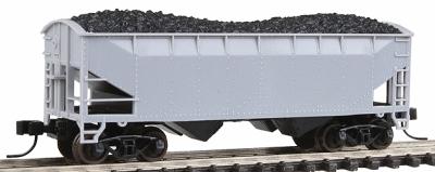 Atlas Model Railroad 42200 N Scale MasterLine(TM) 2-Bay Offset Side Hopper, Peaked Ends, Assembled -- Undecorated