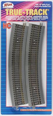 Atlas Model Railroad 468 HO Scale True-Track(R) Code 83 Track & Roadbed System -- 24" Radius