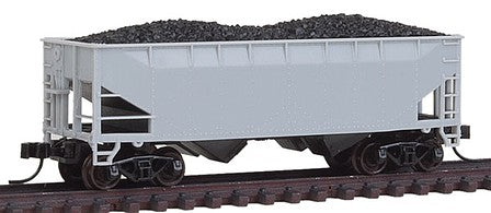 Atlas Model Railroad 50001180 N Scale 2-Bay Offset-Side Hopper w/Flat Ends & Load - Ready to Run - Master(R) -- Undecorated