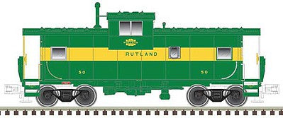 Atlas Model Railroad 50004133 N Scale Extended-Vision Caboose - Ready to Run - Master(R) -- Rutland #51 (green, yellow)