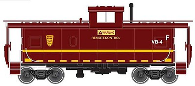 Atlas Model Railroad 50004142 N Scale Standard-Cupola Caboose - Ready to Run - Master(R) -- Montreal, Maine & Atlantic VB-4 (maroon, yellow)