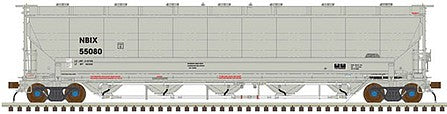 Atlas Model Railroad 50004332 N Scale Trinity 5660 PD Covered Hopper - Ready to Run -- NBIX #55023 (gray)