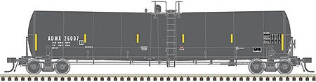 Atlas Model Railroad 50004352 N Scale Trinity 25,500-Gallon Tank Car (ADM Version) - Ready to Run - Master(R) -- ADM ADMX #26254 (In-Service Repaint; black, Yellow Conspicuity Marks)