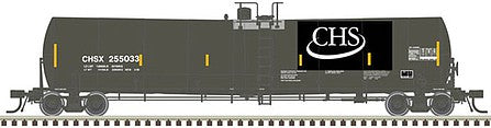 Atlas Model Railroad 50004358 N Scale Trinity 25,500-Gallon Tank Car - Ready to Run - Master(R) -- CHS #255014 (black, CHS Logo; Yellow Conspicuity Marks)