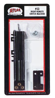 Atlas Model Railroad 53 HO Scale Remote Control Switch Machine -- Right Hand, Black Ties