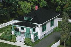 Atlas Model Railroad 712 HO Scale Barb's Bungalow -- Kit - 6-1/4" x 3" x 2-3/4"