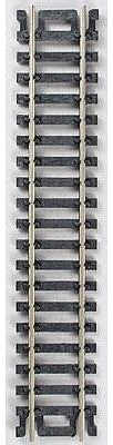 Atlas Model Railroad 822 HO Scale Straight Snap-Track(R) Nickel-Silver Rail -- 6" 15.2cm (Black Ties) pkg(4)