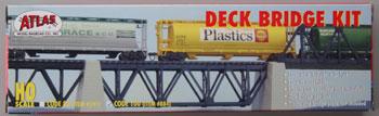 Atlas Model Railroad 884 HO Scale 65' Deck Truss Bridge - Kit -- Code 100 Nickel-Silver Rail - 9" 22.9cm