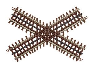 Atlas O 6083 O Scale 21st Century Track System(TM) Nickel Silver Rail w/Brown Ties - 3-Rail -- 60 Degree Crossing