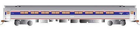 Bachmann 13120 HO Scale Amfleet 85' Coach - Ready to Run - Silver Series(R) -- Amtrak (Phase IV, Coach Class, silver, blue, red)