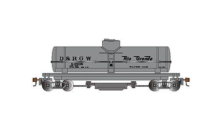 Bachmann 16310 HO Scale Track Cleaning Tank Car - Ready to Run - Silver Series(R) -- Denver & Rio Grande Western #X-2905 (silver, Water Service)