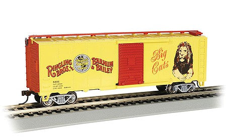 Bachmann 16612 HO Scale 40' Boxcar - Ready to Run -- Ringling Bros. and Barnum & Bailey(TM) "Big Cats" (Lion Car)