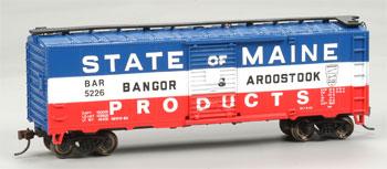 Bachmann 17038 HO Scale Pullman-Standard 40' Steel Boxcar - Ready to Run - Silver Series(R) -- Bangor & Aroostook