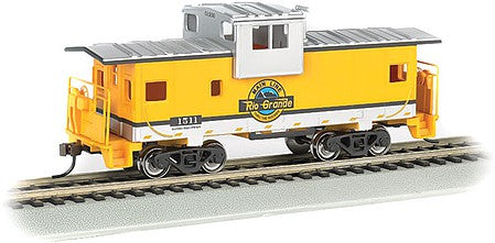 Bachmann 17706 HO Scale 36' Wide-Vision Caboose - Ready to Run - Silver Series(R) -- Denver & Rio Grande Western #1511 (Aspen Gold, silver)