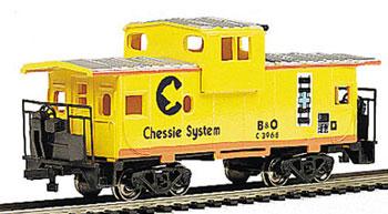 Bachmann 17709 HO Scale 36' Wide-Vision Caboose - Ready to Run - Silver Series(R) -- Chessie System