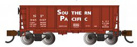 Bachmann 18656 N Scale Flat-Bottom Ore Car - Ready to Run -- Southern Pacific 345047 (oxide)