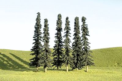 Bachmann 32155 All Scale SceneScapes(TM) Layout-Ready Trees -- Coniferous - 3 to 4" 7.6 to 10.2cm Tall pkg(36)