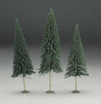 Bachmann 32201 O Scale SceneScapes(TM) Layout-Ready Trees -- Pine Trees 8-10" pkg(3)