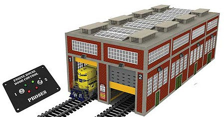 Bachmann 39114 O Scale 2-Stall Modern Enginehouse with Motorized Doors