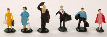 Bachmann 42330 HO Scale Figures -- Passengers Waiting pkg(6)