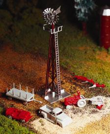 Bachmann 45603 O Scale Plasticville U.S.A.(R) Classic Kits -- Windmill w/Farm Machinery