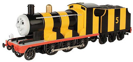 Bachmann 58821 HO Scale Thomas & Friends(TM) - Standard DC -- James #5 (Busy Bee Scheme; yellow, black)