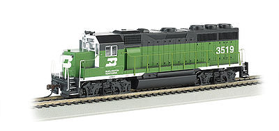 Bachmann 63503 HO Scale EMD GP40 - Standard DC -- Burlington Northern #3519 (Cascade Green, black, white)