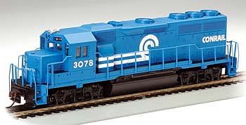 Bachmann 63516 HO Scale EMD GP40 - Standard DC -- Conrail #3078 (blue, white)