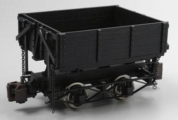 Bachmann 92503 G Scale 1:20.3 Ore Car w/Metal Wheels -- Wood Side-Dump (Black)