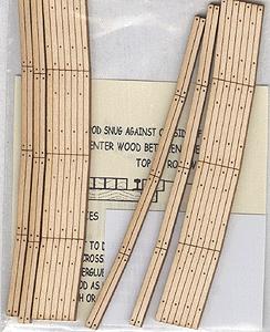 Blair Line 125 HO Scale Laser-Cut Curved 2-Lane Wood Grade Crossing pkg(2) -- 15"  38.1cm Radius