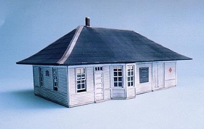 Blair Line 195 HO Scale Gerald Depot -- 3-5/16 x 6-3/4"  8.3 x 16.9cm