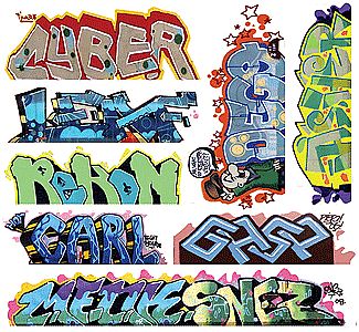 Blair Line 2261 HO Scale Graffiti Decals Mega Set -- Set #12 pkg(8)
