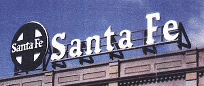 Blair Line 2511 All Scale Laser-Cut Wood Billboard Kits - Large for HO, S & O -- Santa Fe - Round Herald & Name (2 Kits) 6 x 2" 15 x 5cm