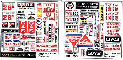 Blair Line 253 O Scale Service Station Signs