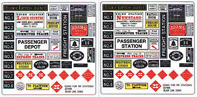 Blair Line 256 O Scale Railroad Station Depot Signs