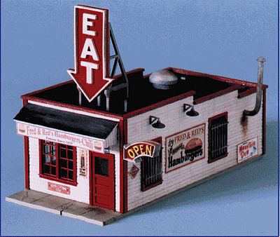 Blair Line 290 O Scale Fred & Red's Hamburgers -- Kit - 3-1/2 x 7-1/2"  8.9 x 19.1cm