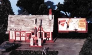 Blair Line 81 N Scale Ernie's Gas Station -- 2-3/4 x 1-3/4"  6.8 x 4.3cm