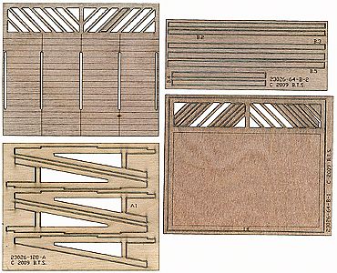 BTS (Better Than Scratch) 23026 HO Scale Lattice-Base Wood Billboard - Kit (Laser-Cut Wood) -- McCabe Lumber 23' 7m Scale Wide