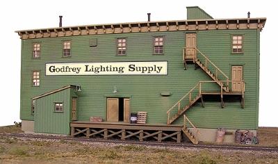 BTS (Better Than Scratch) 27000 HO Scale Godfrey Lighting Supply - False Front -- 11 x 2"